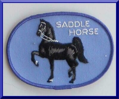 Saddle Horse Patch Embroidered 3-1/4