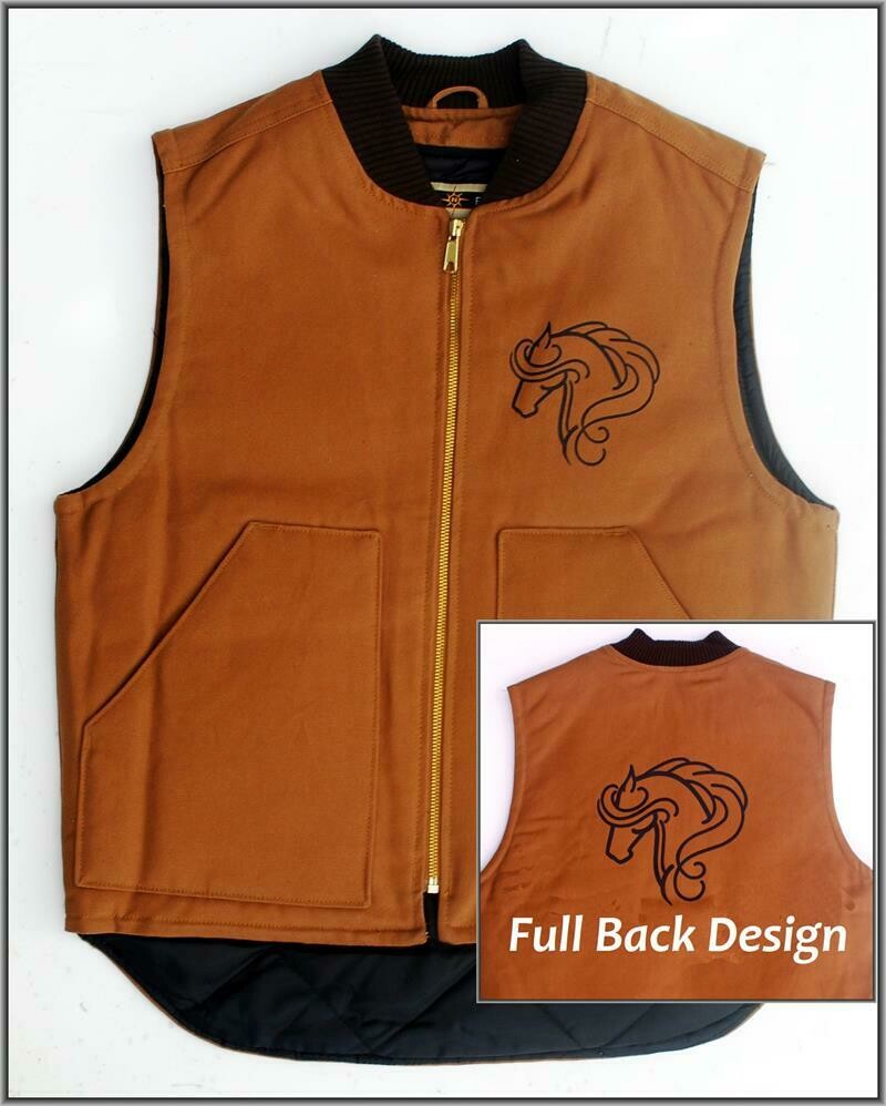 Sebastian Horse Art Heavy Insulated Adult Canvas Vest # AK14