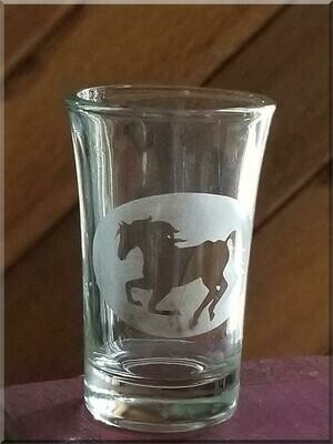 Running Horse 16 oz Etched Beer Pint Glass #A89PG