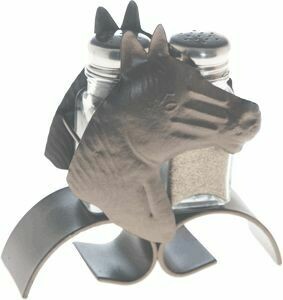 Elegant Horse Metal Salt & Pepper Holder # D70HS