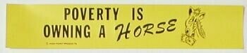 Poverty Bumper Sticker