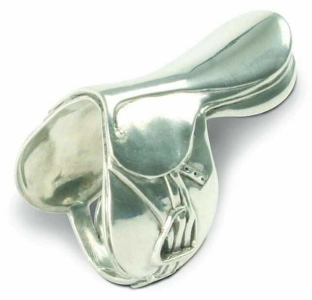 Pewter English Saddle Napkin Ring #VH50