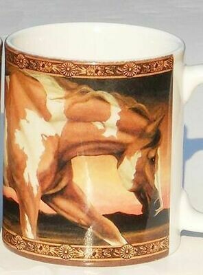 Paint Horse wrap around 10oz ceramic art mug, #4820