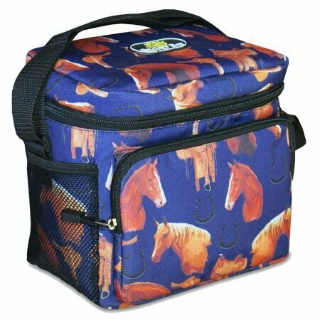 Navy Horses & Horseshoes Insulated Cooler / Lunch toteBag #8202C
