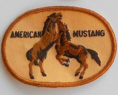 Mustang Horse Patch Embroidered 3-1/4