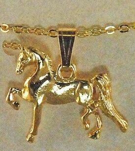 Morgan Horse gold tone fashion Necklace #4908N