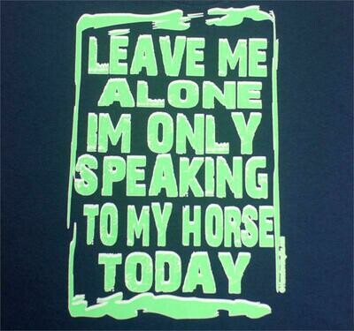 "Leave me alone-Only speaking to my horse" Tee- Sweatshirt & Hoodie # AT05