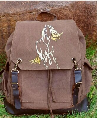 Leather Accent Glitter Maverick Horse Art Black Expedition  display picture 3