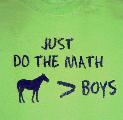 "Just Do The Math" Horses Are Greater Than Boys, YOUTH T-Shirt, Sweatshirt & Hoodie #A948Y