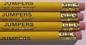 Jumpers Go Over Best.  Equestrian Pencils, 1 dozen. #6550