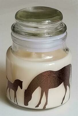 Mare & Foal Accent Vanilla Scented Glass Jar Candle (3 oz.) #ACR2