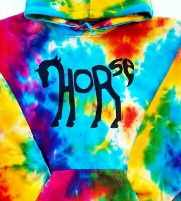 H-O-R-S-E Rainbow Tie-dyed Adult Tee shirt and Hoodie #A951A