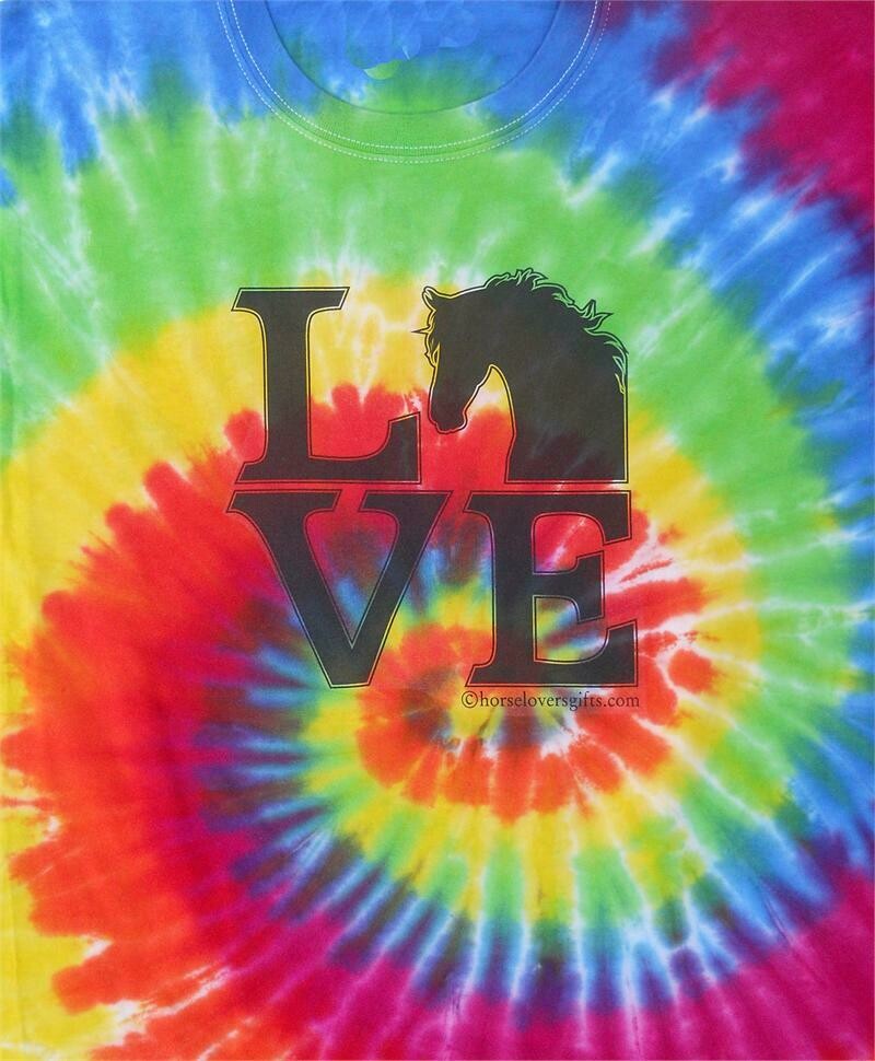 Horse Love Youth Tie Dyed T-Shirt   #A416Y