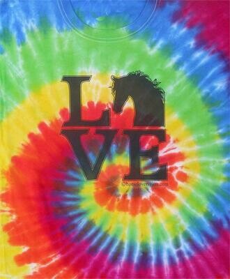 Horse Love Youth Tie Dyed T-Shirt #A416Y