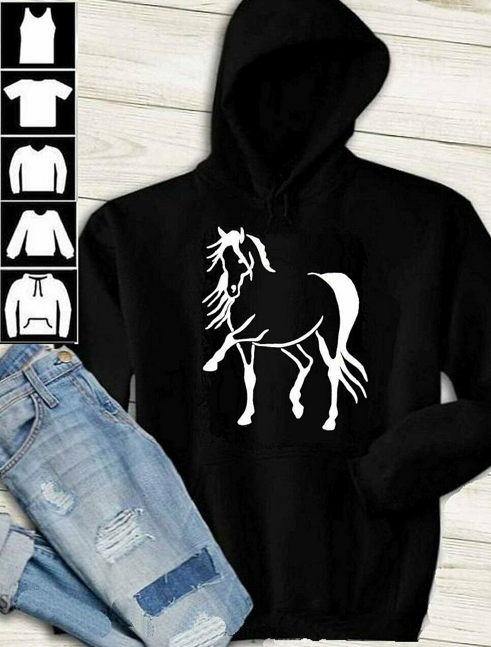 Destina Horse Art in White Collection #A38DV