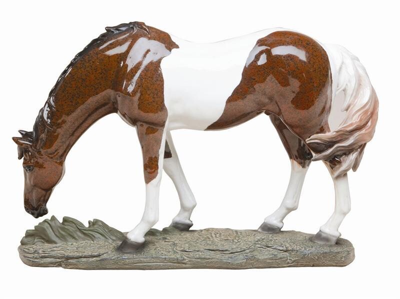 Grazing Paint  Horse Fine Art Sculpture #989PT