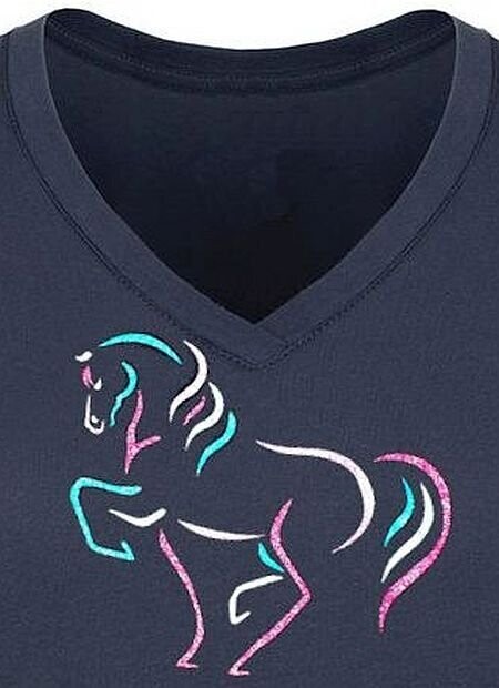 Glitter Maestro Ladies Sheer V-Neck Tee #A30PM