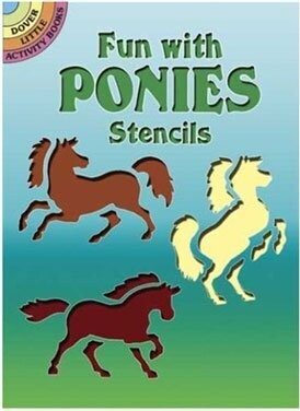 Fun with Ponies Horses Stencils Mini-book #447SK