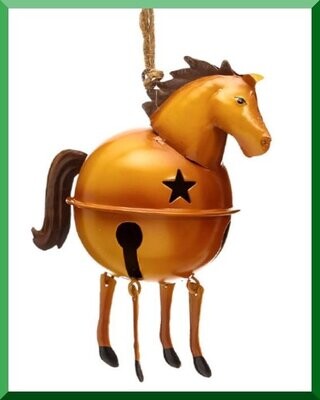 Flurry- Metal Horse Jingle Ball Ornament #4743