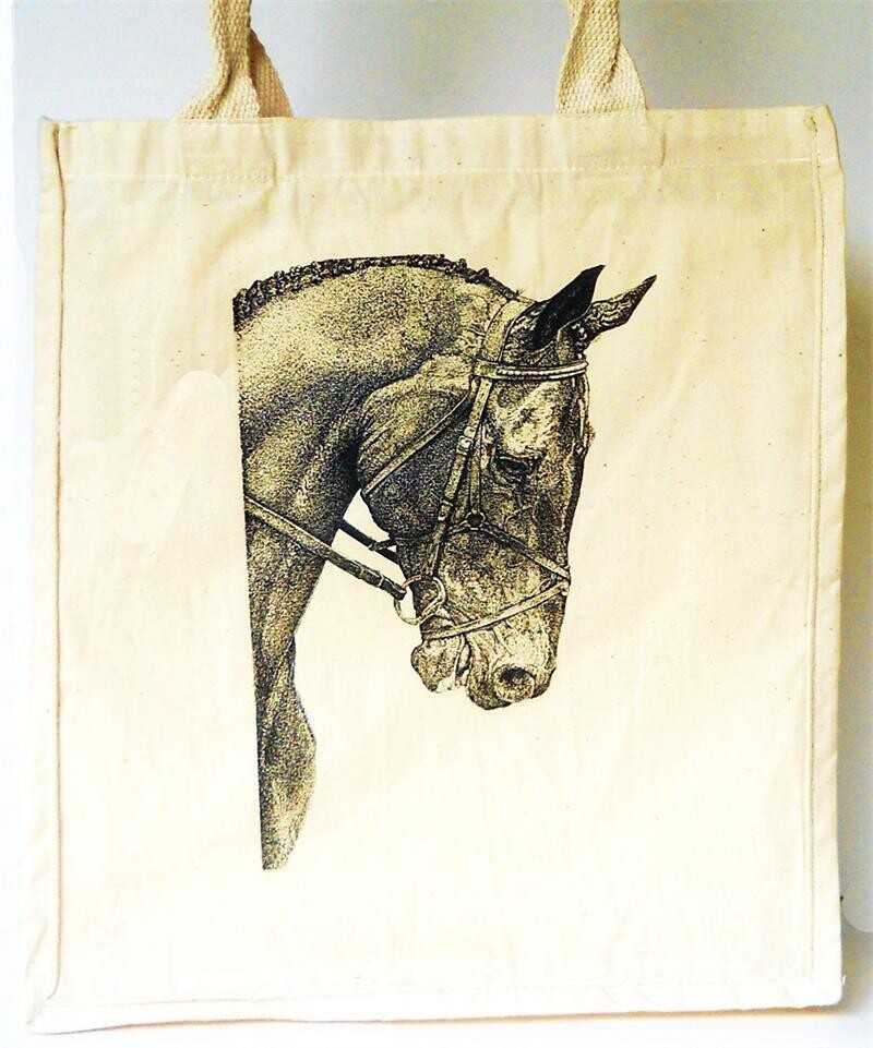 English Horse Portrait  Eco-tote bag A497