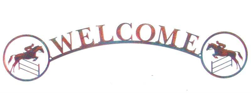 "Welcome" Jumper silhouette metal wall art  # DS43JMP