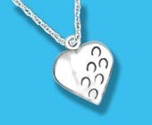 Heart & Hoofprints Sterling Silver 16" Necklace  #422N