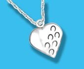 Heart & Hoofprints Sterling Silver 16" Necklace #422N