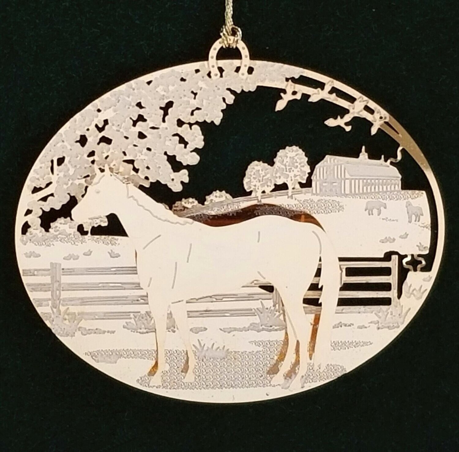 Gold Plated Quarter Horse  2D Ornament # A08GQ