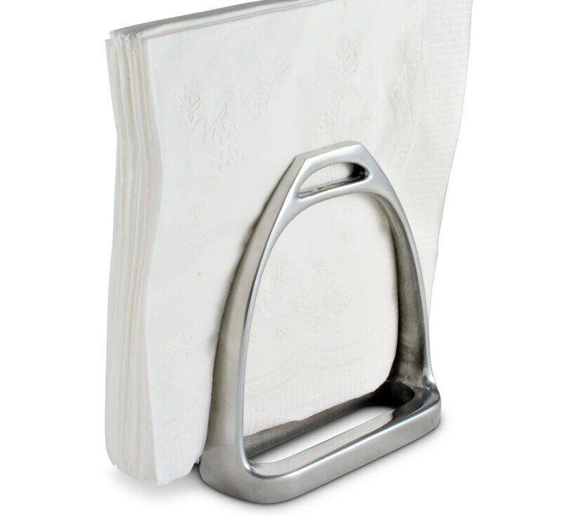 Polished Aluminum Stirrup Napkin Holder by Arthur Court #PP33