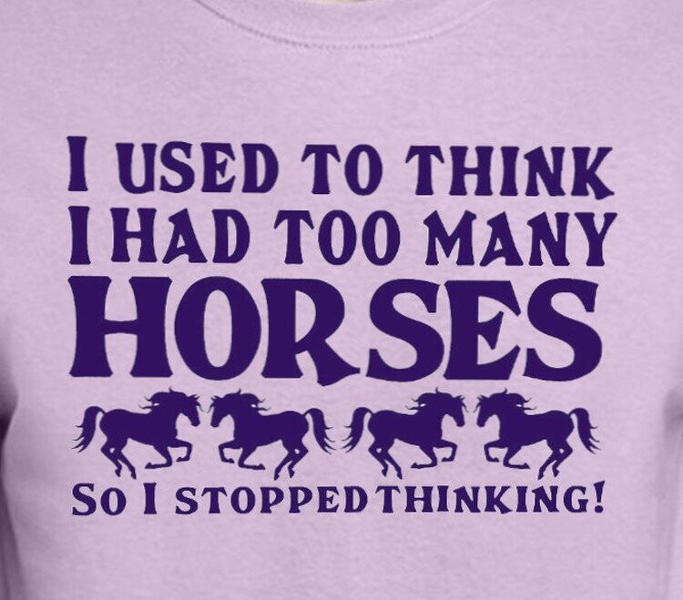 "I used to think I had too many Horses, so I stopped Thinking"  Collection #AT49