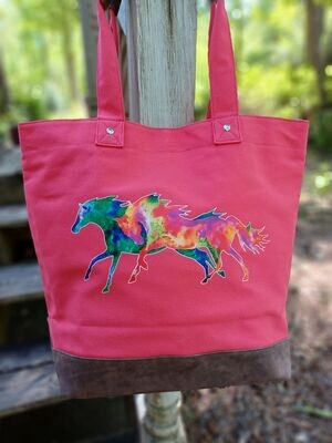 Pastel Horses 15” Voyager Tote #AM22P