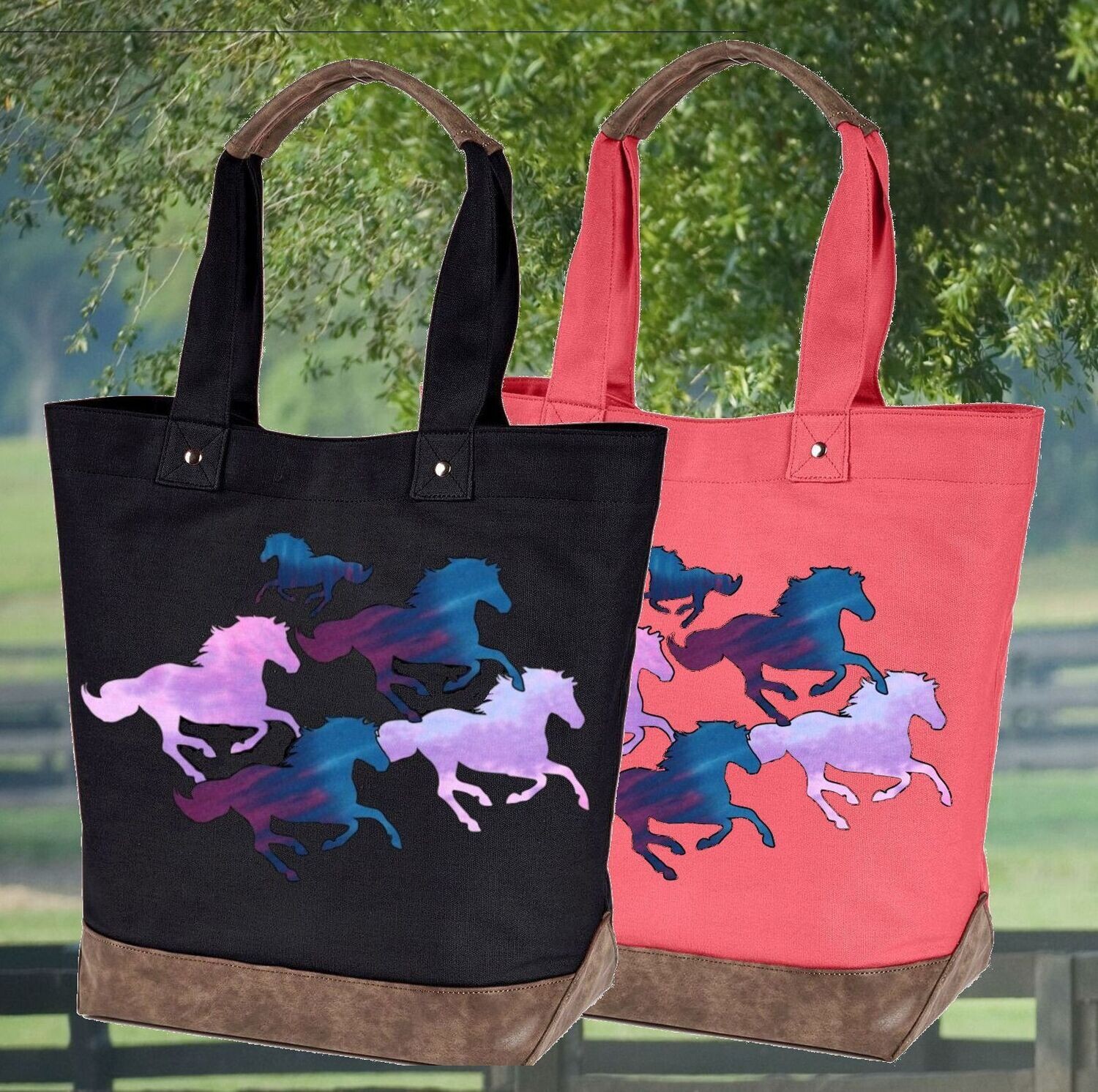 Colorful Herd  15” Voyager  Tote #AM22P