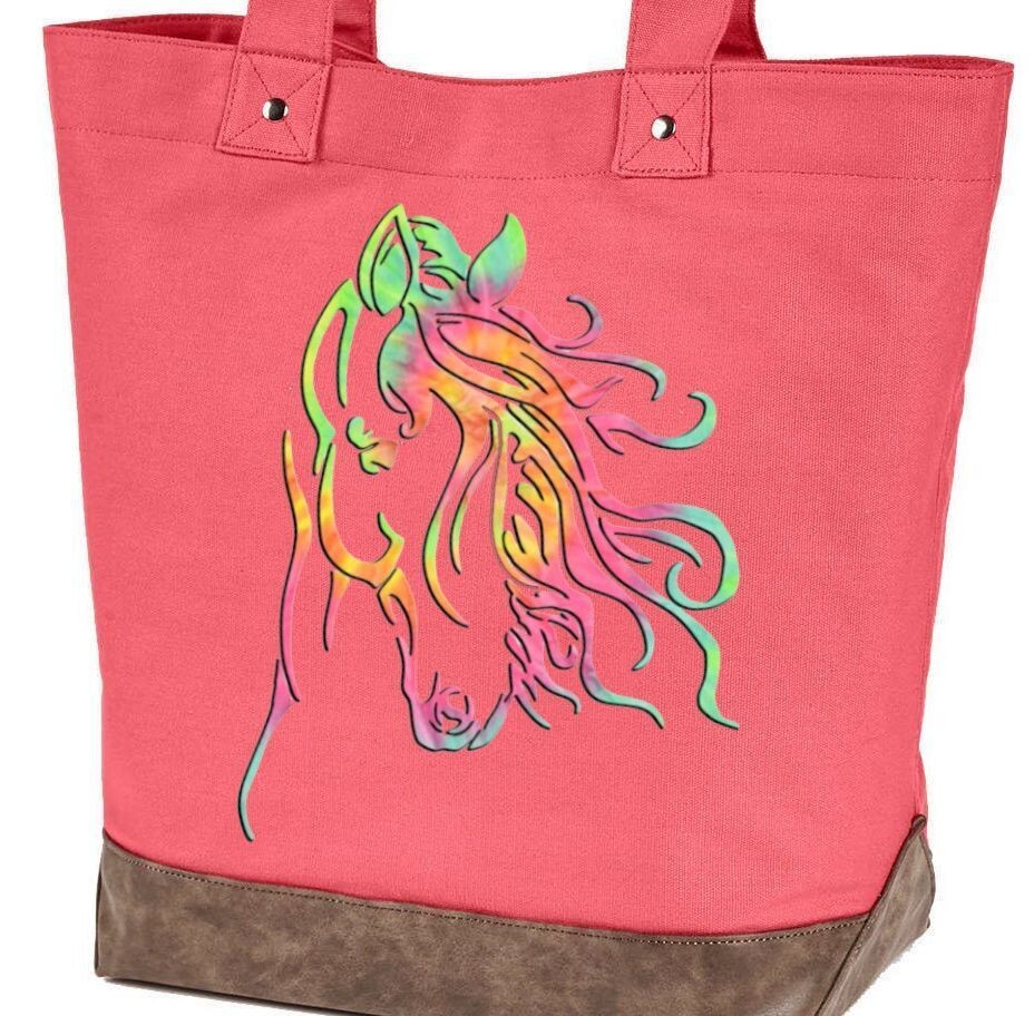 Adonis Horse Art  Faux Leather Canvas tote Bag  #A978TB