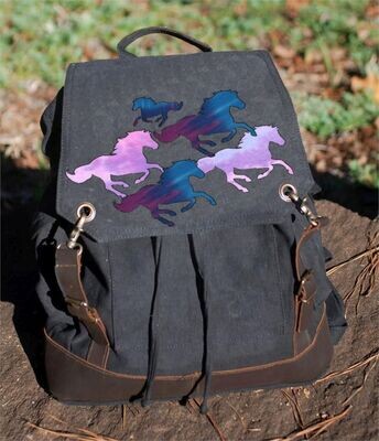 Leather Accent Colorful Herd 16