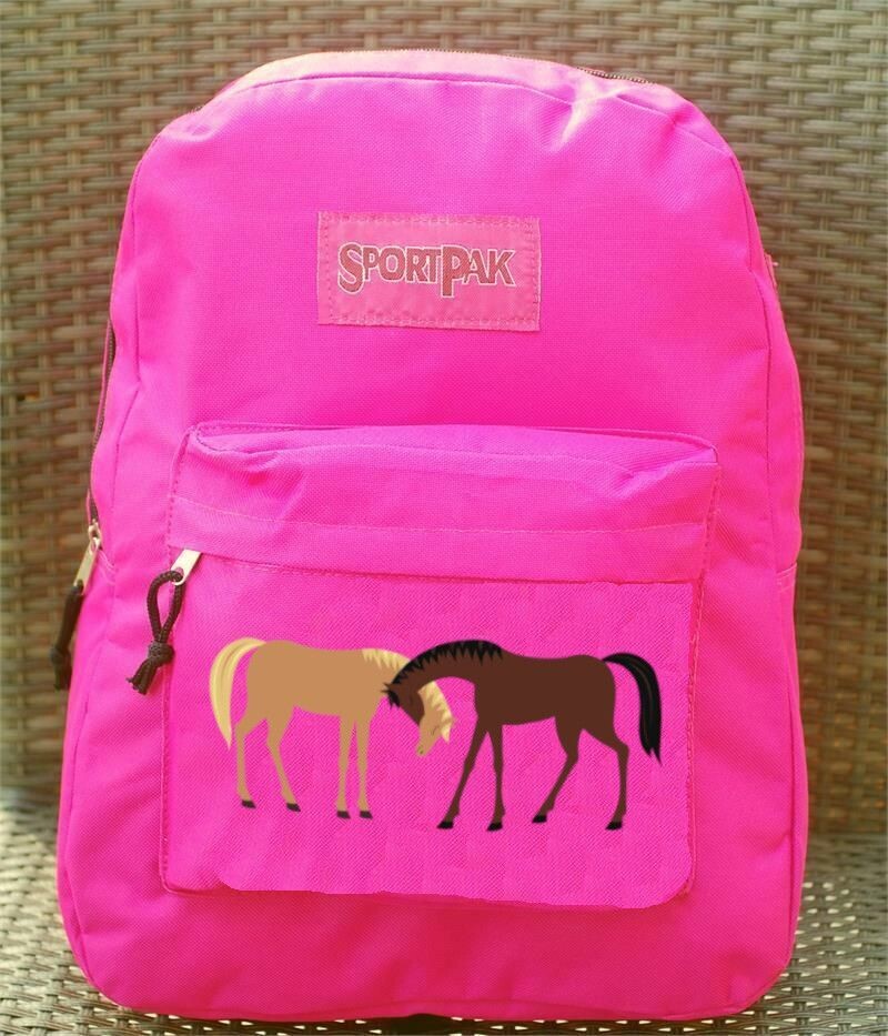 Nuzzling Ponies  Horse  16" Backpack   #AT92P