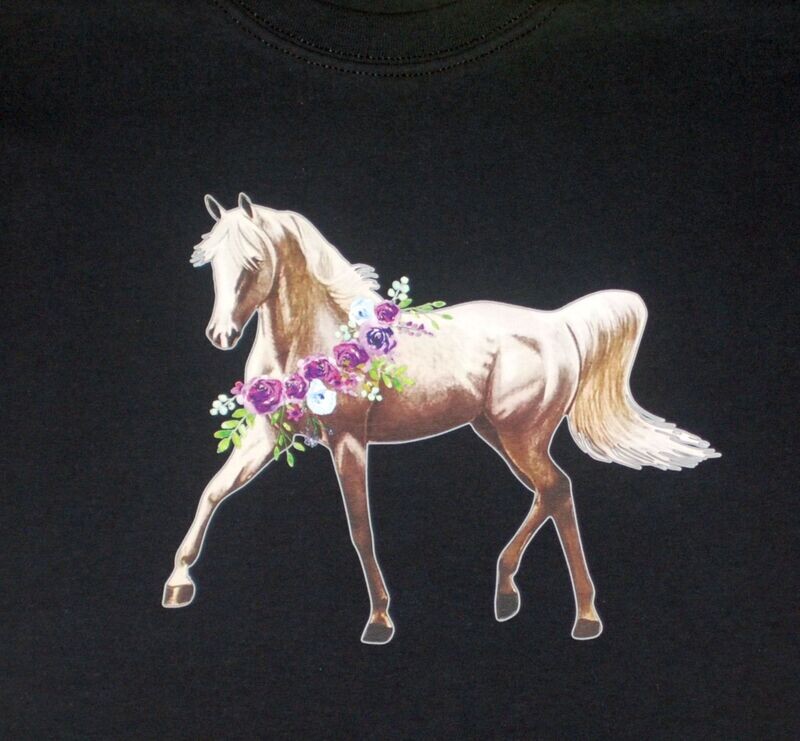 Charisma Arabian Floral Prancer Ladies Long Sleeve Top #A742 Charisma Arabian Floral Prancer Ladies Long Sleeve Top #A742