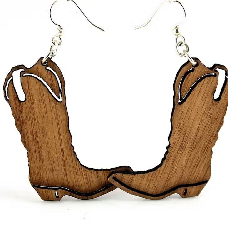 Artisan  Cowboy Boots  Hook Earrings #205CB