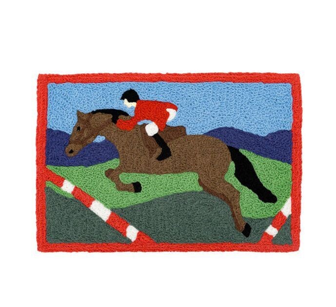 Grand Prix Jumper  Welcome indoor/outdoor rug #407JP