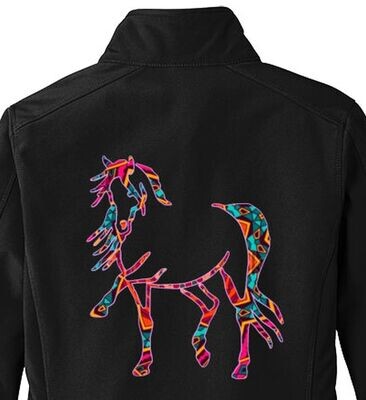 Destina Mosaic Horse Soft Core Micro Fleece 2-Sided Jacket & Vest #A93K