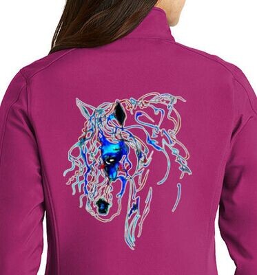 Brioso Horse Art Soft Core Micro Fleece 2-Sided Jacket #A93K