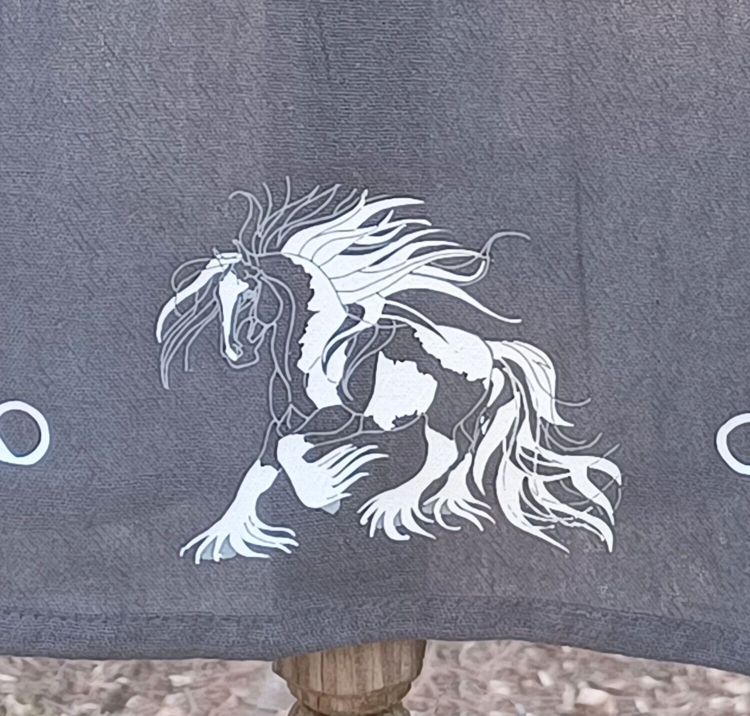 Gypsy Vanner Smoke Grey Flour Sack Towel #A3PT