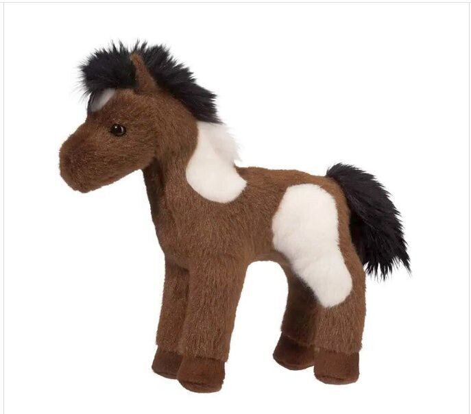 9"  "Aztec" Plush Tri-color Paint Cuddle  Plush Pony #4282