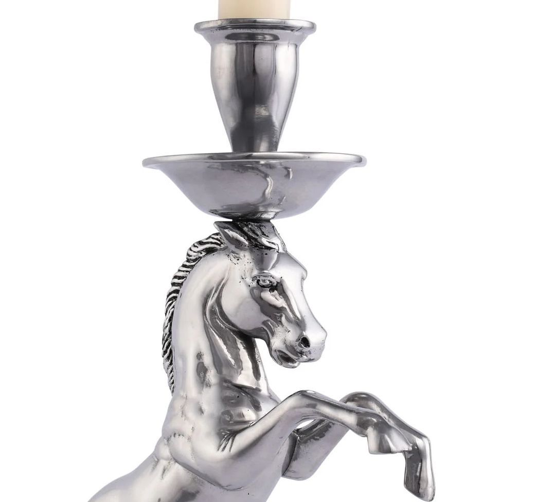 Spirited Stallion Candle Holder by Arthur Court #PP47