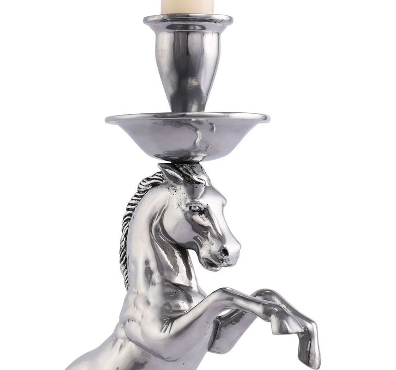Spirited Stallion Candle Holder by Arthur Court #PP47