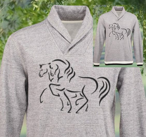 Maestro Art Cowl Neck, Patch sleeve Unisex Sweater #A30CN