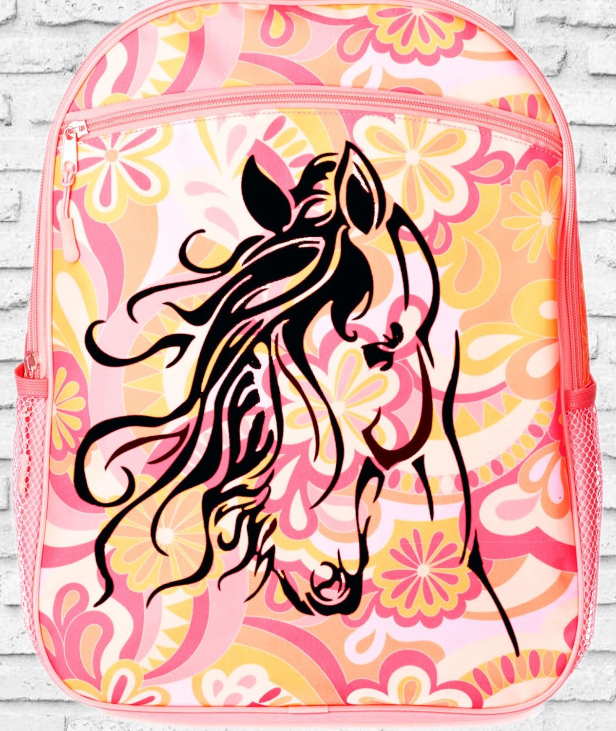 Adonis Horse Art  Flower Power 16" Backpack   #AT92LA