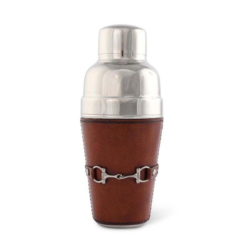 Pewter Snaffle Bit & Leather Cocktail Shaker #VH26 Pewter Snaffle Bit & Leather Cocktail Shaker #VH26