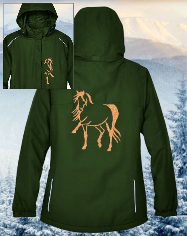 Destina Bronze Glitter Insulated Ladies Jacket #A99G
