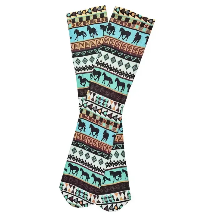 Southwest Aztec Horse Socks #417W