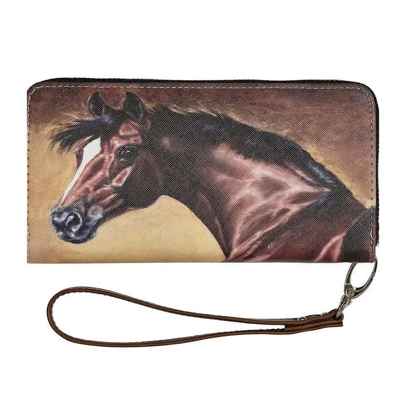 Bay Portrait  Horse Art Wallet #D198